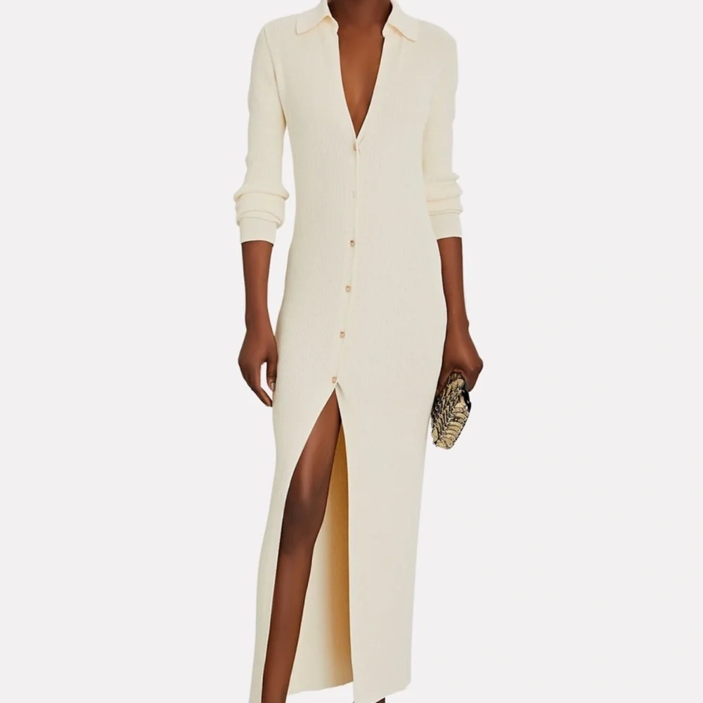 NWT GAUGE81 ribbed knit Ruby dress in ivory - Picture 3 of 8